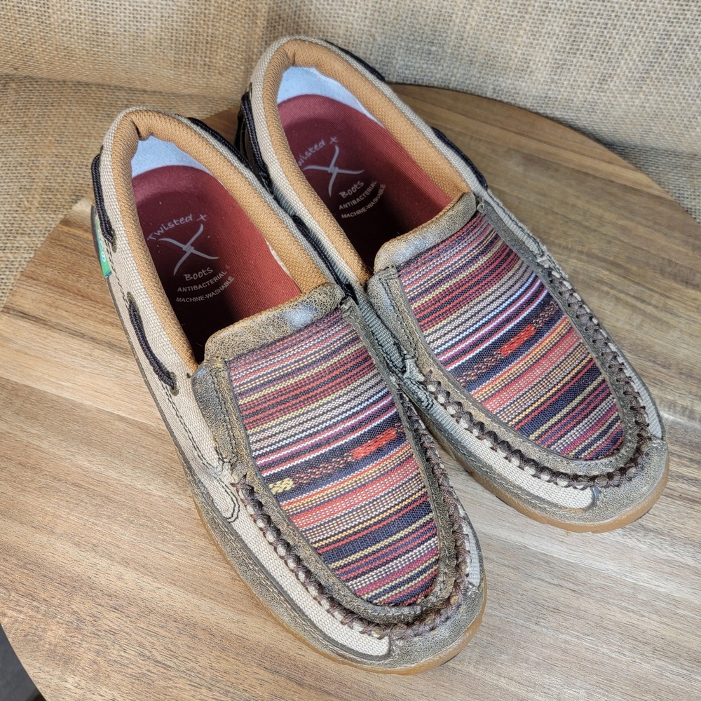 Twisted X EcoTWX Driving Moccasins Serape Stripe Slip On Loafers Women's 7M - Picture 9 of 11